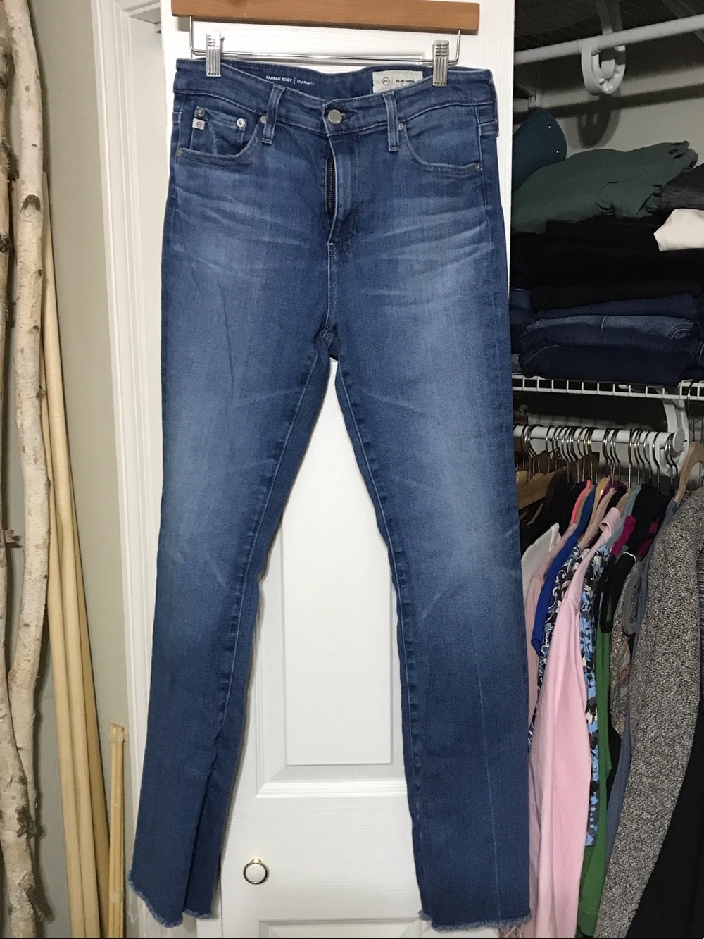 AG Adriano Goldschmied Bootcut Jeans in Mid Blue Wash